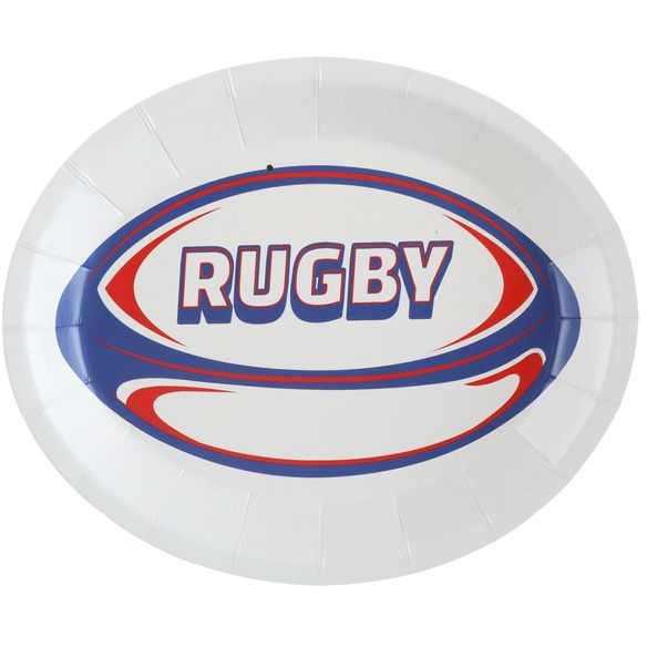 10 Assiettes Rugby 