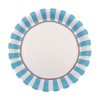 6 Assiettes Dolce Vita Bleu Ciel