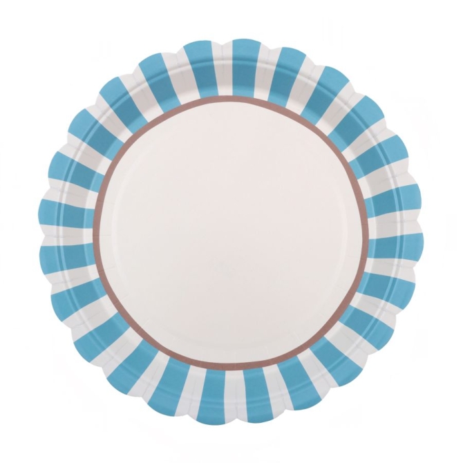 6 Assiettes Dolce Vita Bleu Ciel 