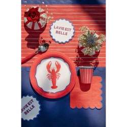 6 Petites Assiettes Dolce Vita Rouge. n�2