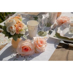 Sachet de 4 Roses � 10 cm - P�che. n�1