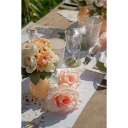 Sachet de 4 Roses � 10 cm - P�che. n�2