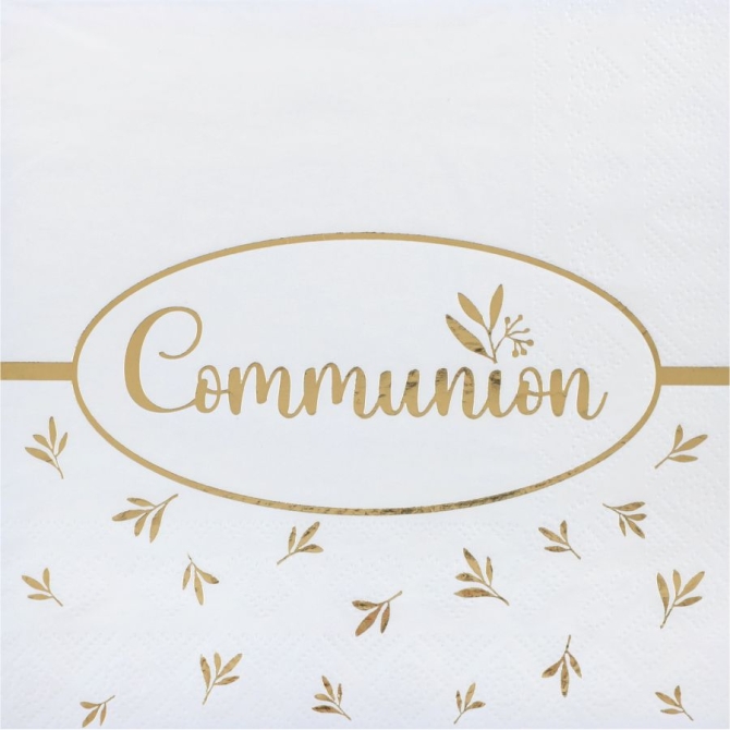 20 Serviettes Communion Birdy 