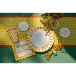 12 Serviettes Dolce Vita Jaune. n°1