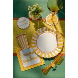 12 Serviettes Dolce Vita Jaune. n°2