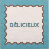 12 Serviettes Dolce Vita Bleu Ciel
