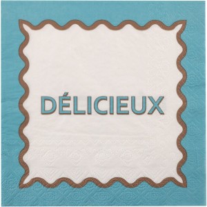 12 Serviettes Dolce Vita Bleu Ciel