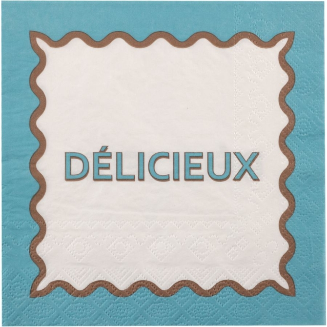 12 Serviettes Dolce Vita Bleu Ciel