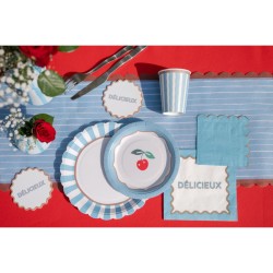 12 Serviettes Dolce Vita Bleu Ciel. n°1