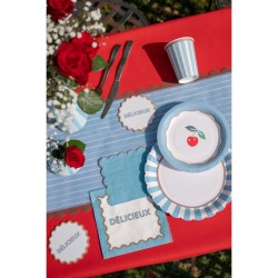 12 Serviettes Dolce Vita Bleu Ciel. n°2