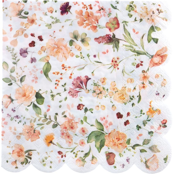 12 Serviettes Herbier 