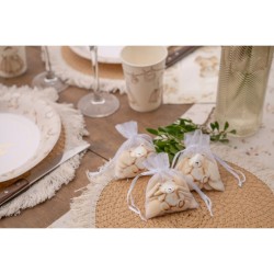 4 Petits Sachets Tissu (10 cm) - Little Teddy. n�1