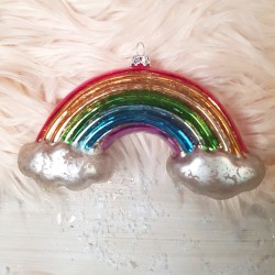 Suspension Arc-en-ciel et Nuages (13, 5 cm) - Verre. n1