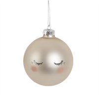 Boule de Nol Douce Nuit Nacre (6 cm) - Verre