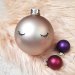 Boule de Nol Douce Nuit Nacre (6 cm) - Verre. n2