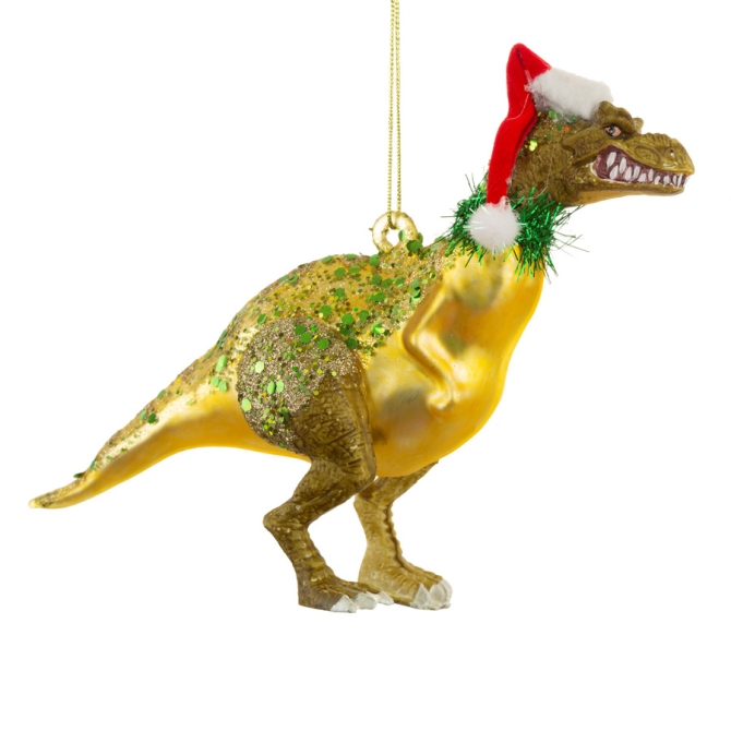 Suspension Dino Santasaurus (18 cm) - Verre 