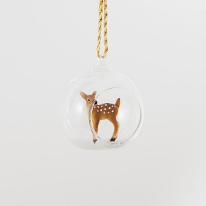 Suspension Bulle de Verre  Biche (8 cm)