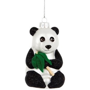 Suspension Panda Bambou (11 cm) - Verre