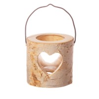 Photophore Coeur (9 cm) - Bois