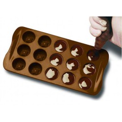 Moule Easy Choc 15 Chocolats Choco Winter 3D - Silicone. n1
