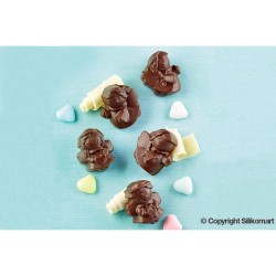Moule Easy Choc 12 Anges 3D - Silicone. n1