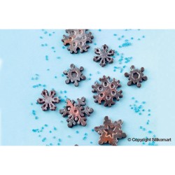 Moule Easy Choc 14 Flocons  plat - Silicone. n1