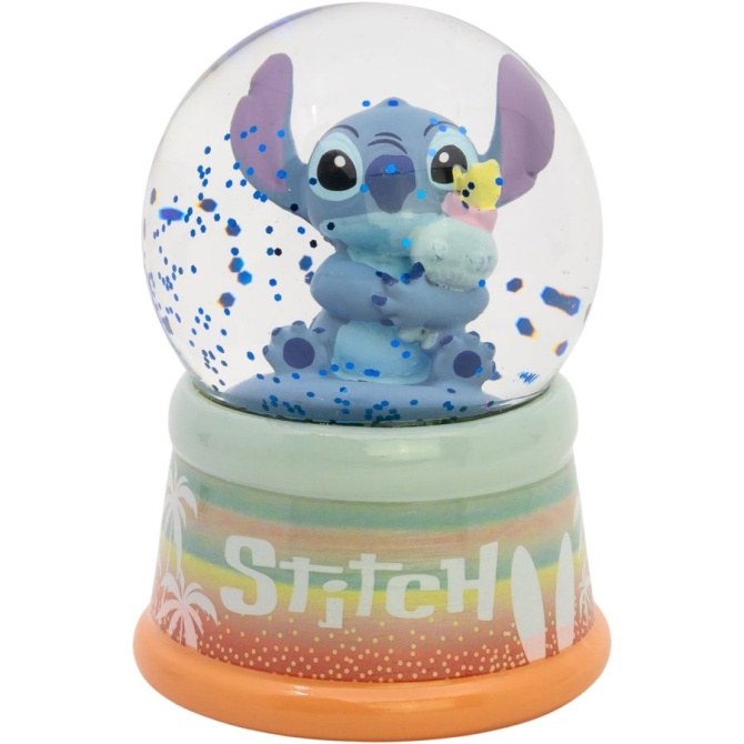 Boule  Neige en Verre 3D  Stitch 