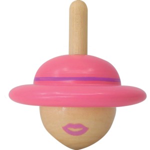 1 Toupie en Bois - Madame Chapeau