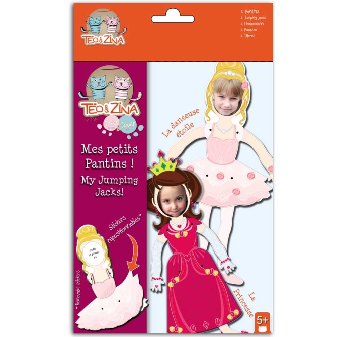 2 Pantins Princesse / Ballerine  Personnaliser 