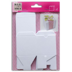 6 Mini Boites Cubes (5, 5 cm)  dcorer - Carton Blanc. n1