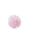 3 Décorations Pompons Tulle Love Pink (25 cm) images:#2