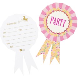 12 Invitations Pony Party. n1
