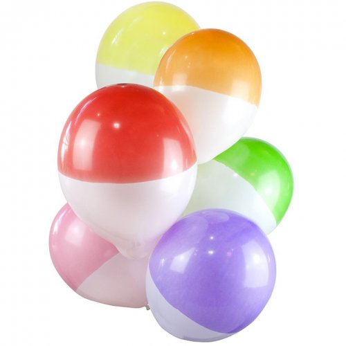 12 Ballons bi-couleurs 