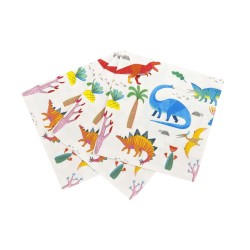 20 Serviettes Dino Colors - Recyclable. n1