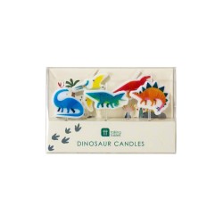 5 Mini Bougies Dino Colors (6 cm). n2