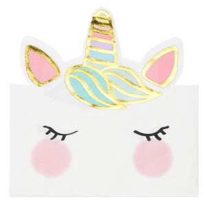 12 Serviettes Licorne Pastel