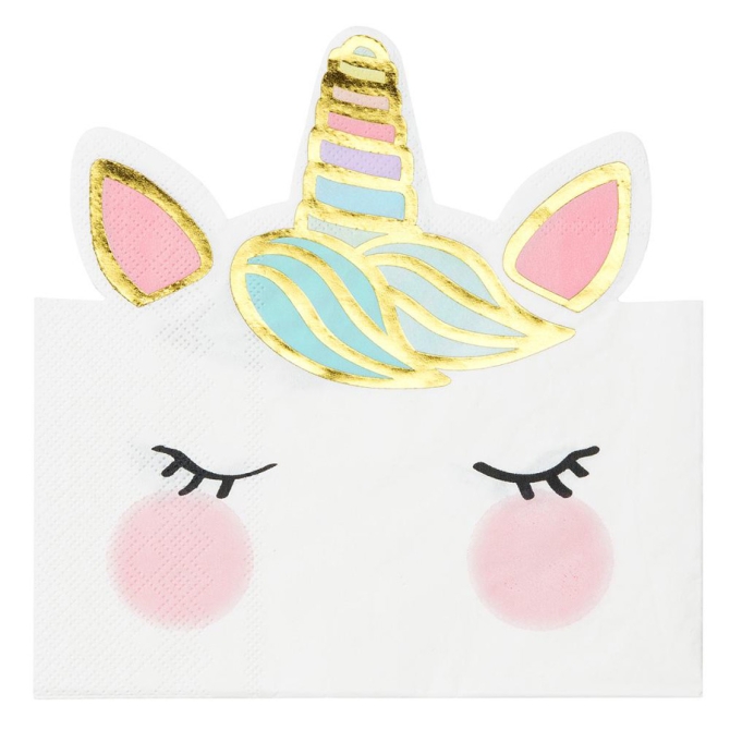 12 Serviettes Licorne Pastel 