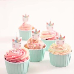 5 Bougies Licorne Pastel. n2