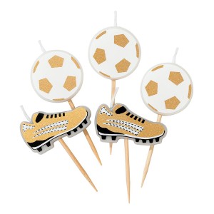 5 Mini Bougies Foot - Champions Party