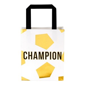 6 Pochettes Cadeaux Champions Party Or