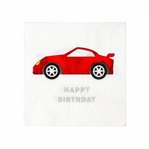16 Serviettes Voiture De Course Anniversaire Annikids
