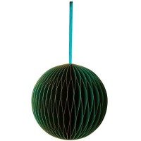 Boule Nid d'Abeille Paillet Vert - 15 cm