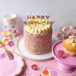 Mini Bougies Happy Birthday Pastel (6 cm). n1