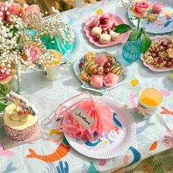 12 Petites Assiettes Coquillage Sirne Party. n3