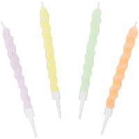 8 Bougies Spirales - Pastel