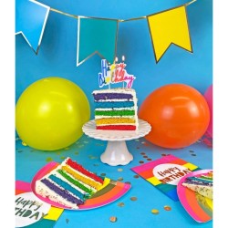 Bougie Happy Birthday Rainbow (10 cm). n1