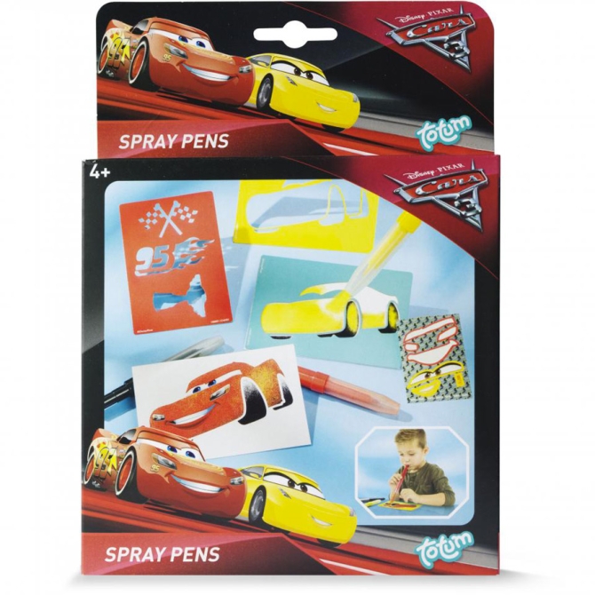 Kit Cratif Pochoirs et stylos Spray - Cars 3 