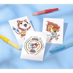 Kit Cratif Pochoirs et stylos Spray - Yo Kai Watch. n1