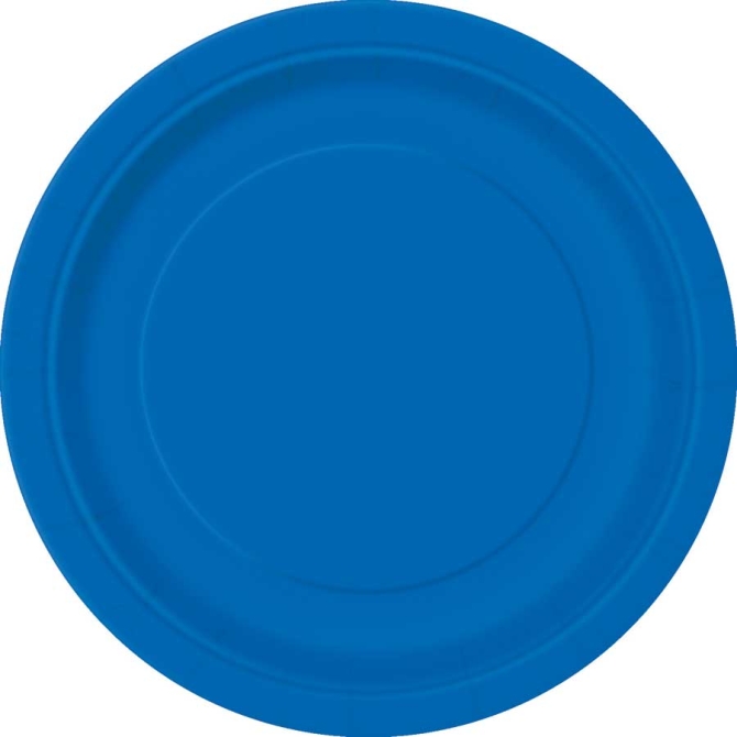 8 Assiettes Bleu Ocan 