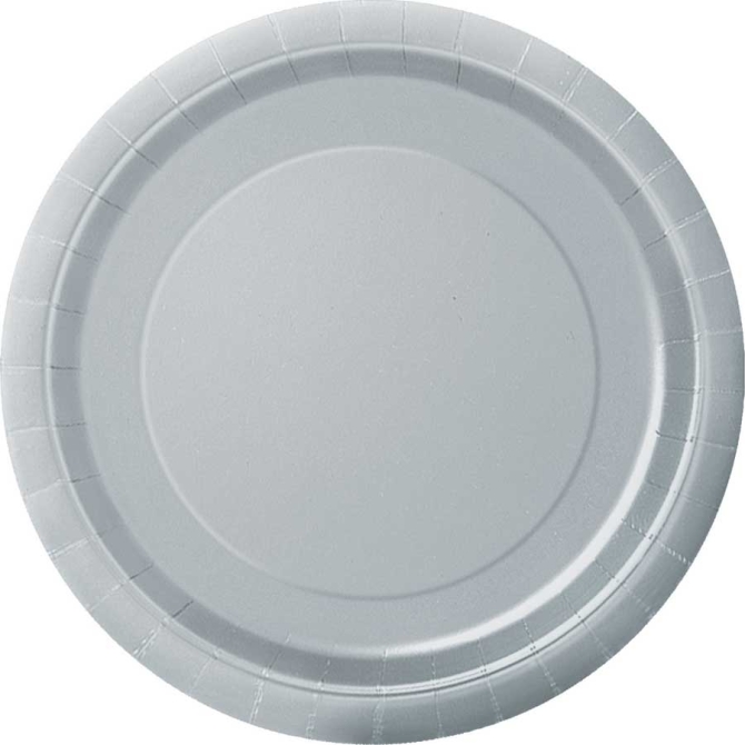 8 Assiettes Argent 